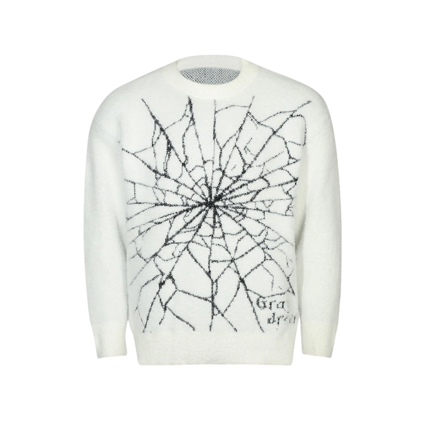 A1 UNFADED SPIDER WEB SWEATER- WHITE