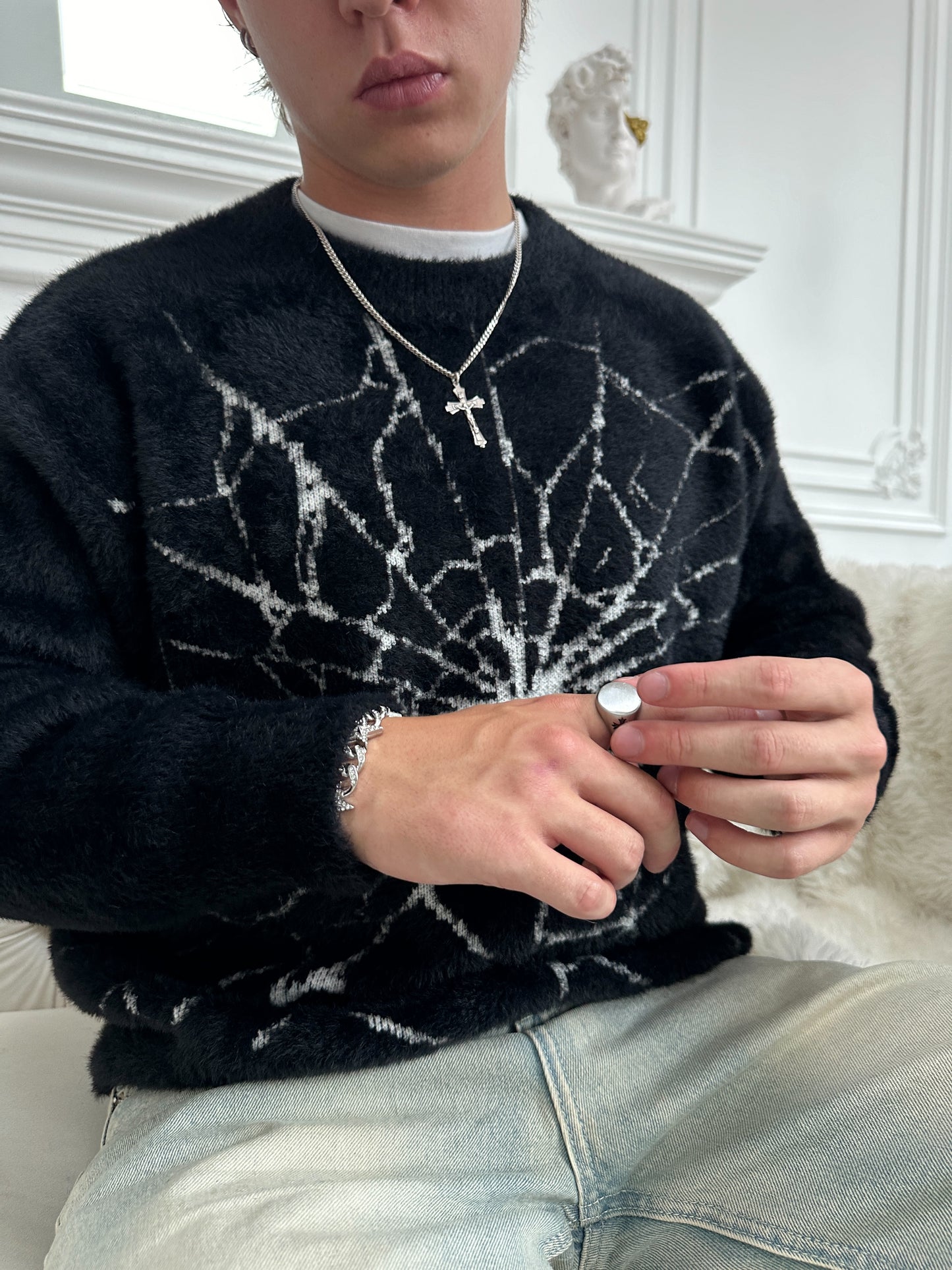 A1 UNFADED SPIDER WEB SWEATER