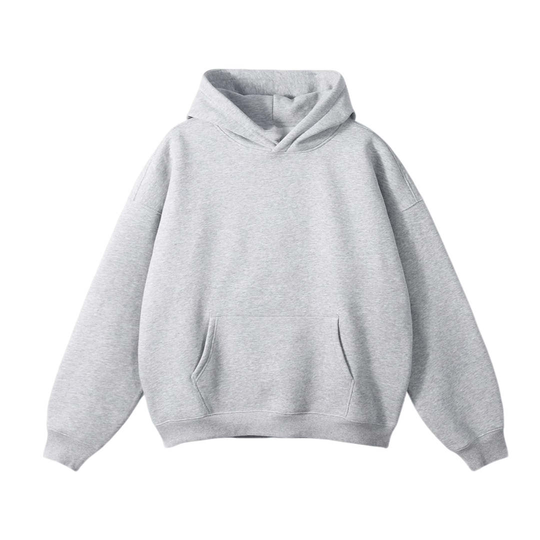 UNFADED PLAIN HOODIE - GREY
