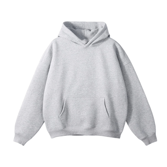 UNFADED PLAIN HOODIE - GREY
